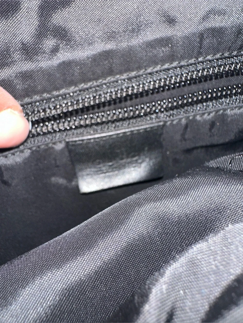 Vintage Gucci Black Nylon Leather Backpack